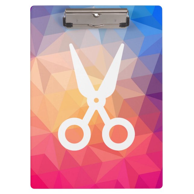 Hair Cuts Symbol Clipboard (Front)