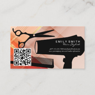 Hair Cutting Tools Scissors Comb Blow Dryer Appointment Card