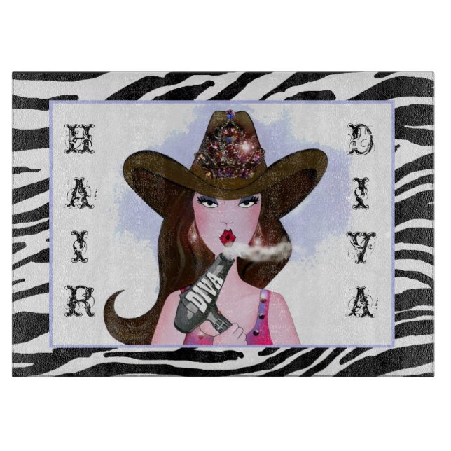 "Hair Diva" Cutting Board (Front)