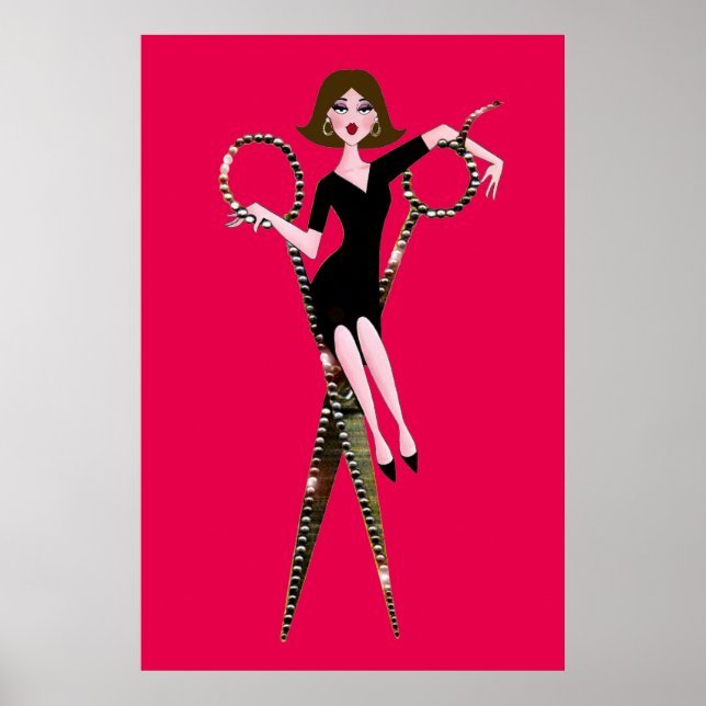 "Hair Diva" /Wth Bckgr Colour Poster (Front)