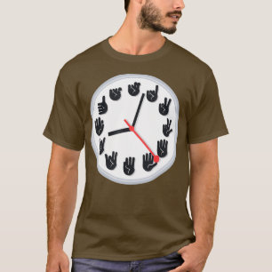 Hair-Dresser Barber-Shop Hand Sign Clock Hair T-Shirt