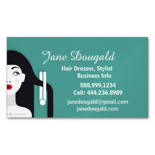 Hair Dresser Stylist Beauty Salon Spa Magnetic Business Card