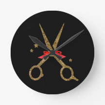 HAIR dresser stylist gift golden glitter scissors