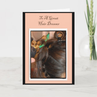 Hair Dresser Thank You Card