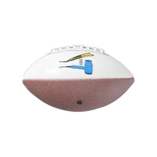 Hair dryer & hair straightener illustration football