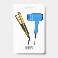 Hair dryer & hair straightener illustration