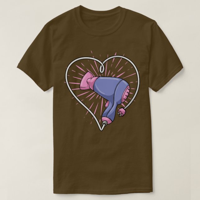 Hair dryer with Cable feed and Heart T-Shirt (Design Front)