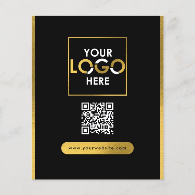 Hair Extensions  Wig Order Form Hair Branding Gold Flyer (Front)