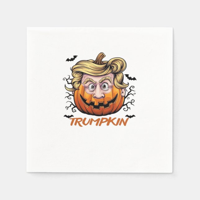 Hair Funny Pumpkin Halloween Boo - Political Humou Napkin (Front)