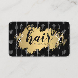 HAIR / Gold Brushed and Arrows Business Card