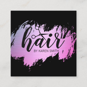 HAIR / Gold Brushed  (Glamour) Square Business Card