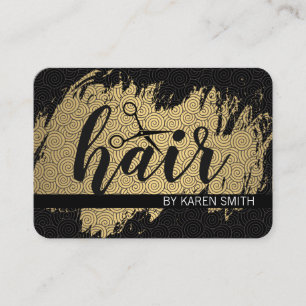 HAIR / Gold Brushed / Swirl Pattern Business Card