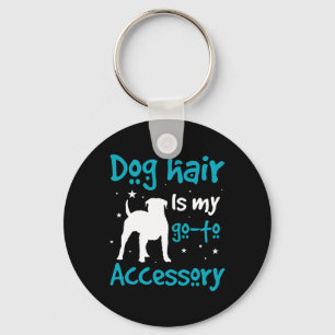 Hair Is Go-to Accessory - American Bulldog  Key Ring