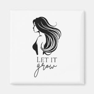 Hair Length Check Growth Chart Womens _1 Magnet