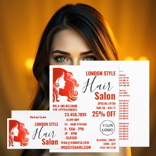 Hair Logo, Hair Stylist, Hair Salon Business Card