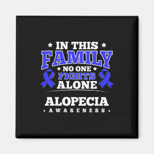 Hair Loss Awareness Ribbon Alopecia Areata Survivo Magnet