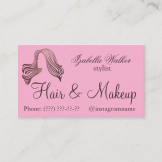 Hair & Makeup Female Face Stylist Business Card