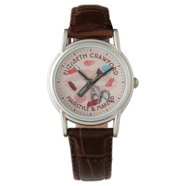 Hair Makeup Stylist Beauty Salon And Your Name Watch (Front)