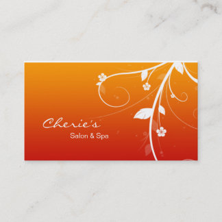 Hair / Nail Salon Floral Swirls business card