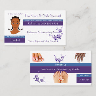 Hair & Nail Specialist Business Card