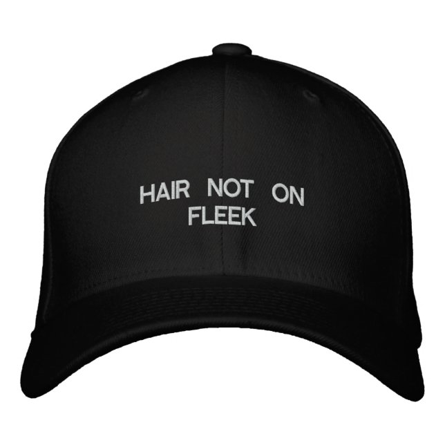Hair Not On Fleek Fitted Baseball Cap (Front)