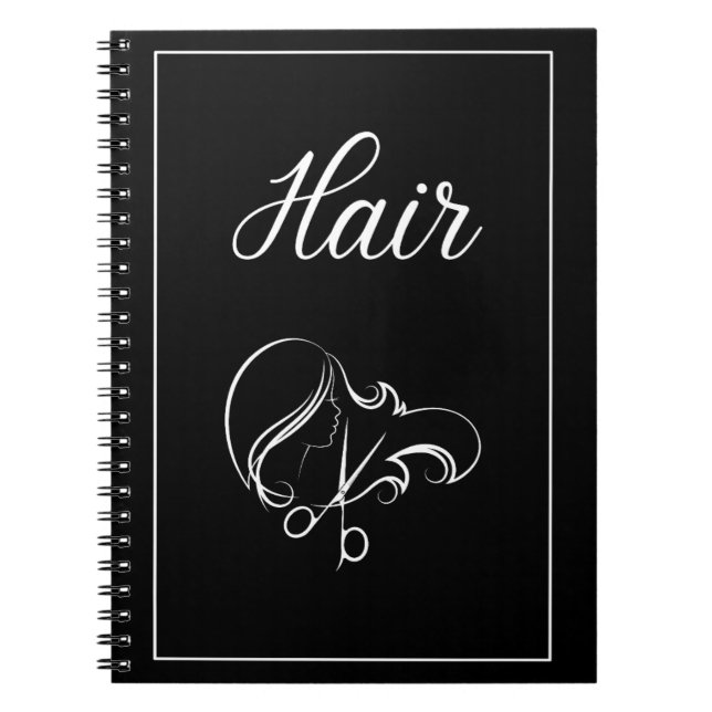 Hair Notebook | Black Notebook (Front)