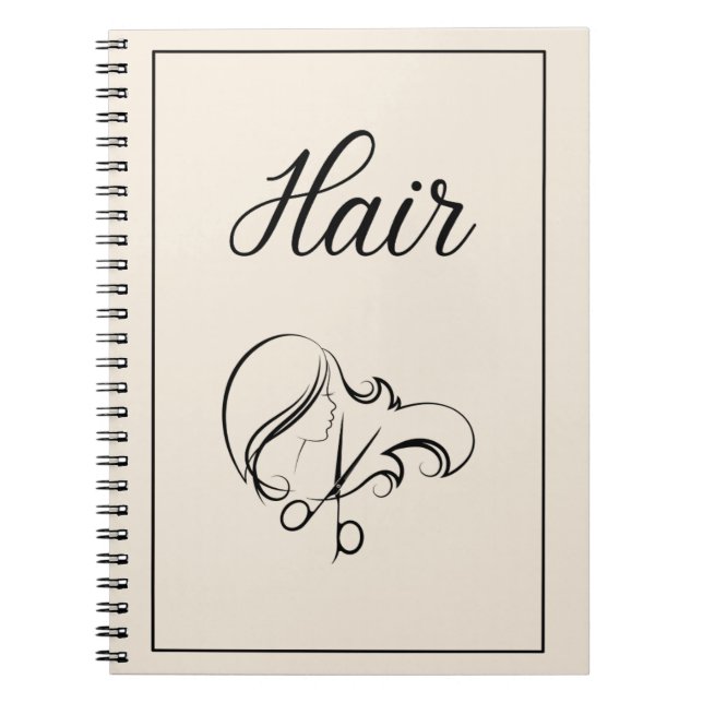 Hair Notebook | Warm Beige Notebook (Front)
