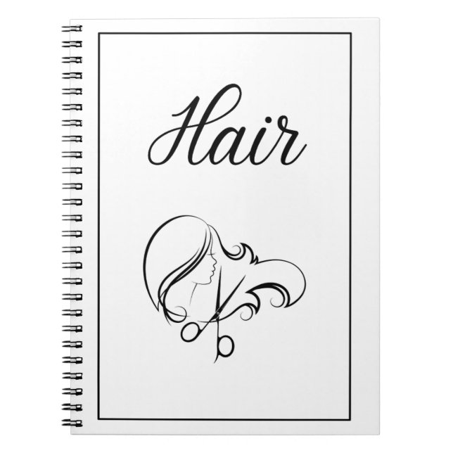 Hair Notebook | White Notebook (Front)