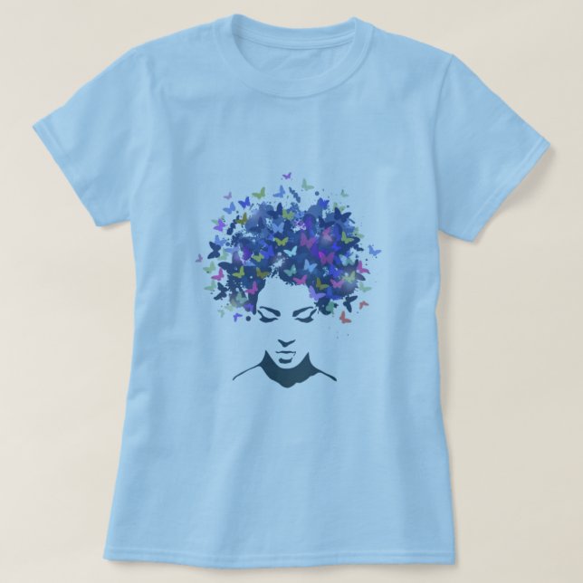 Hair of Butterflies T-Shirt (Design Front)