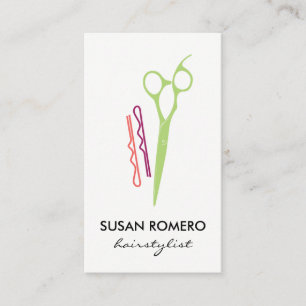 Hair Pins Scissors Appointment Card