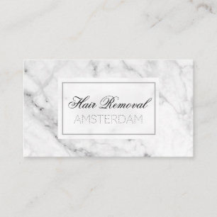 Hair Removal Marble Business Card
