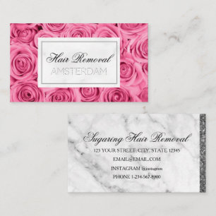 Hair Removal Marble Business Card