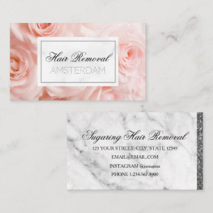 Hair Removal Marble Business Card