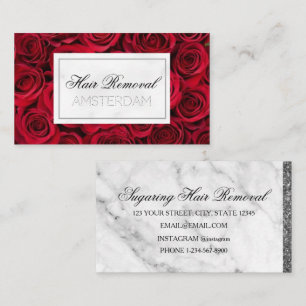 Hair Removal Marble Business Card