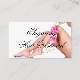 Hair Removal Skin Clinic Rose Gold Marble Business Card