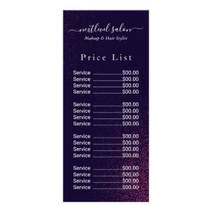 Hair Salon Abstract price rack card