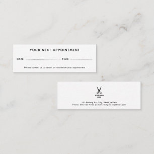 Hair Salon Add Your Logo Appointment Mini Business Card