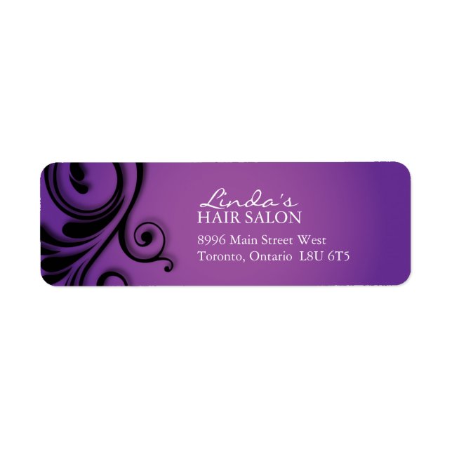 Hair Salon Address Labels (Front)