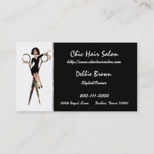 Hair Salon (African American Diva) Business Cards