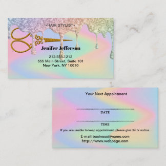 Hair Salon Appointment Business Card