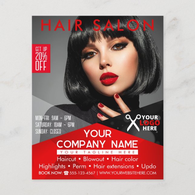 Hair Salon / Beauty Salon / Hairdresser Flyer (Front)