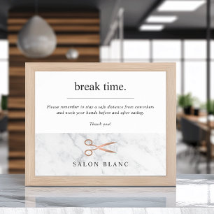 Hair Salon Breakroom/Kitchen Covid Safety Poster