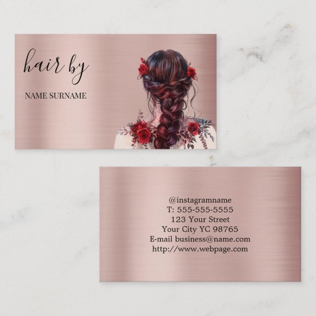 Hair Salon Business Card (Front/Back)