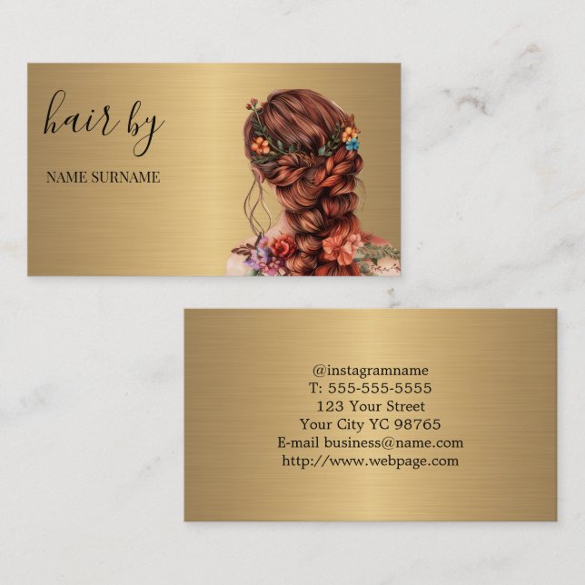 Hair Salon Business Card (Front/Back)