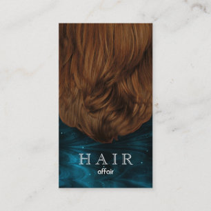 Hair Salon Business Cards Teal Blue Black