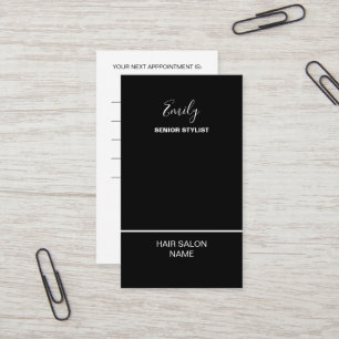 Hair Salon Business Name Employee Appointment Card