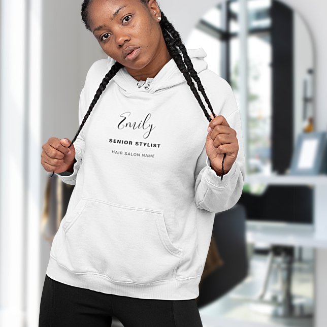 Hair Salon Business Name Employee Job Title  Hoodie (Creator Uploaded)