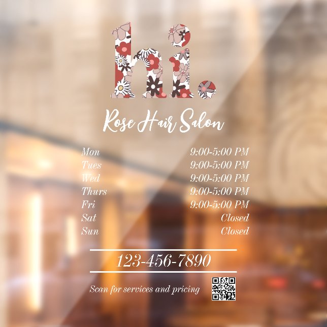 Hair Salon Business Open Hours (Sheet 2)