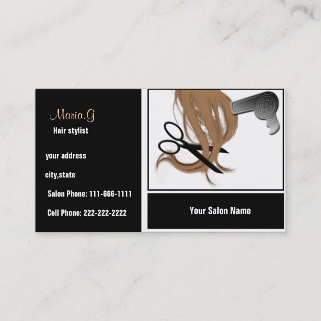 Hair Salon businesscards Appointment Card (Front)