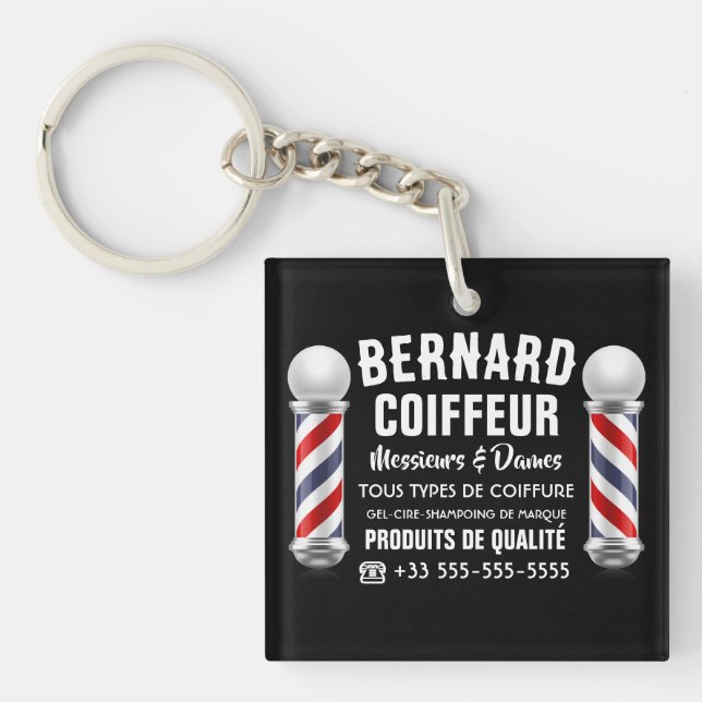 Hair salon decoration key ring (Front)